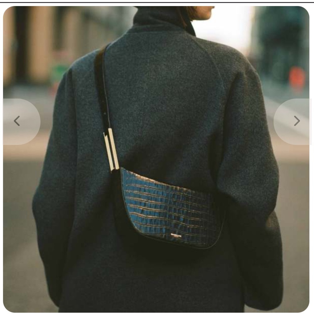 DeMellier BERGEN BAG - CROC EFFECT BLACK